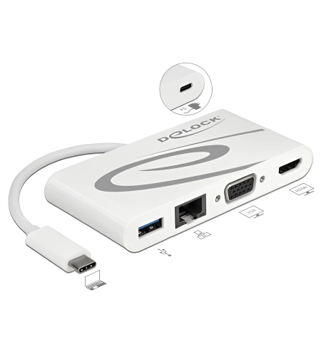 מיני תחנת עגינה אוניברסלית Delock USB Type-C™ 4K D87731