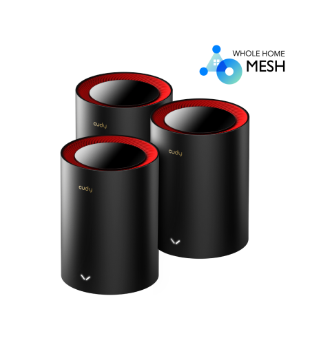 מארז שלושה מגדילי טווח CUDY M3000 AX3000 2.5G Dual Band Wi-Fi 6 Mesh System