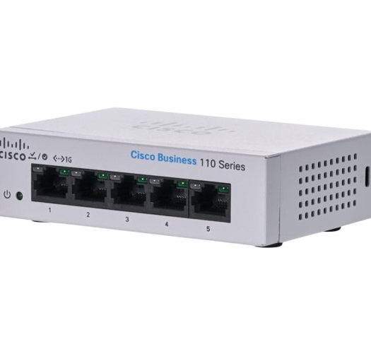 מתג לא מנוהל Cisco 5-Port Gigabit Desktop CBS110-5T-D-EU 10/100/1000Mbps