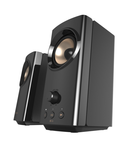 Creative T60 Compact Hi-Fi 2.0 Desktop Speakers with Clear Dialog and Surround by Sound Blaster and SmartComms Kit