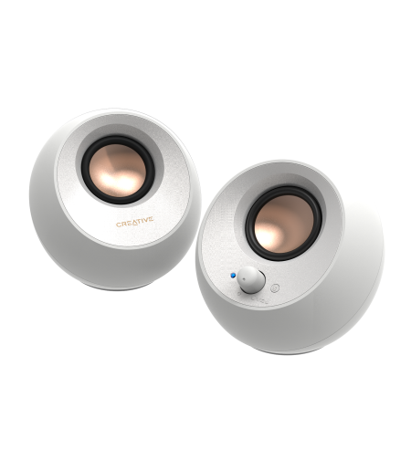 Creative Pebble V3 -Minimalistic 2.0 USB-C Speakers with Bluetooth 5.0 - white