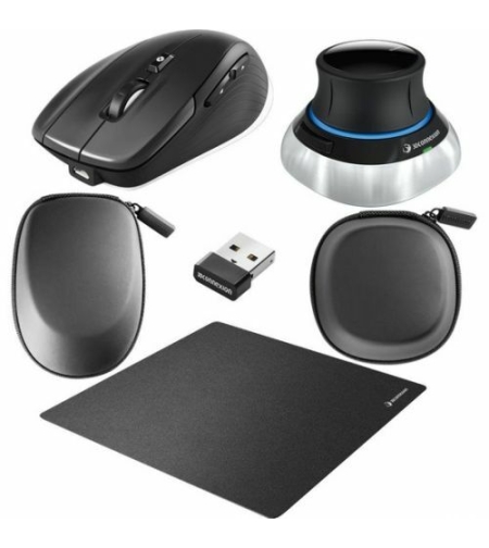 עכבר אלחוטי עם נרתיק ודונגל אוניברסלי SpaceMouse Wireless Kit 2