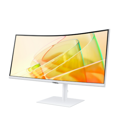 מסך מחשב ‏34 ‏אינטש Samsung ViewFinity S6 S34C650TAM Thunderbolt 4 & Lan,KVM צבע לבן סמסונג