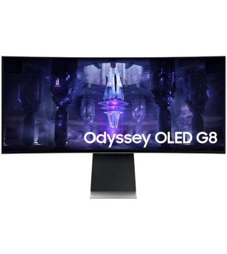 מסך מחשב גיימינג קעור Samsung S34BG850SM Odyssey G8 Quantum Dot OLED (SMART) 34'' FreeSync