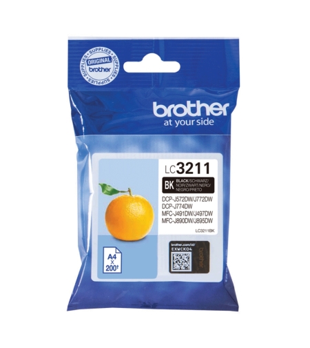 ‏ראש דיו שחור Brother LC3211BK מקורי