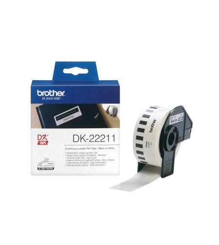 גליל Brother DK-22211 נייר רציף שחור על לבן 29 מ