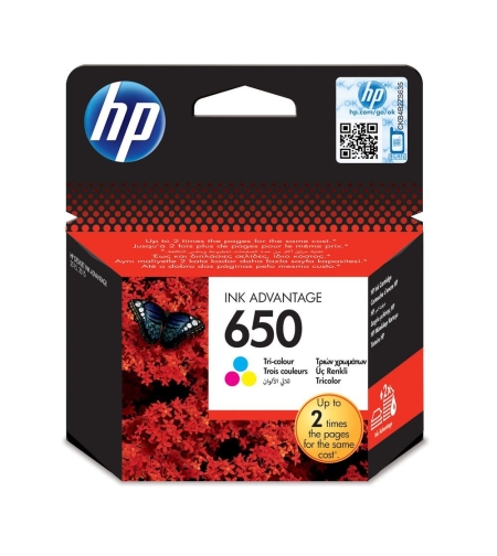‏ראש דיו ‏צבעוני HP 650 CZ102AE מקורי