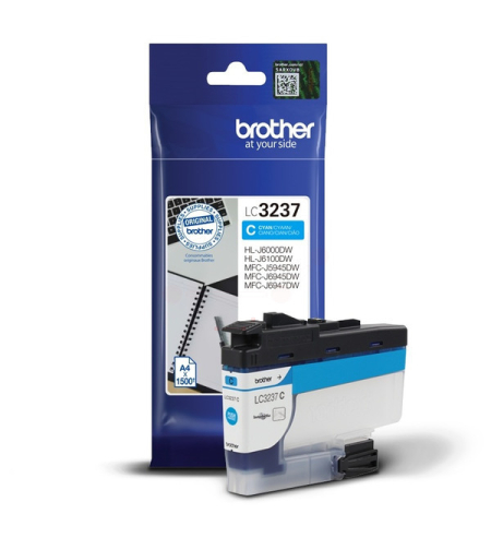 ‏ראש דיו ציאן/כחול Brother LC3237C מקורי