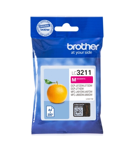 ‏ראש דיו מג'נטה/אדום Brother LC3211M מקורי