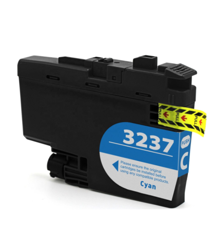 ‏ראש דיו כחול/ציאן Brother LC3237C תואם