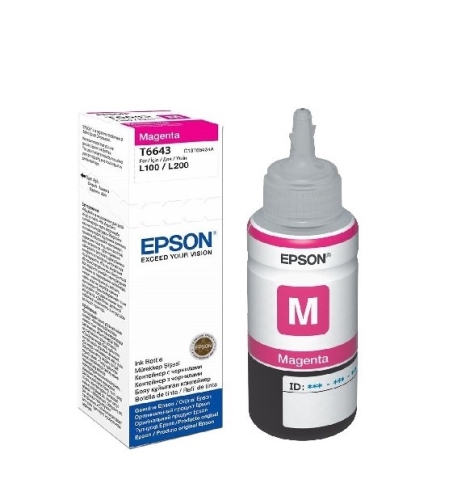 ‏מיכל דיו מג'נטה/אדום‏ Epson T6643 אפסון מקורי