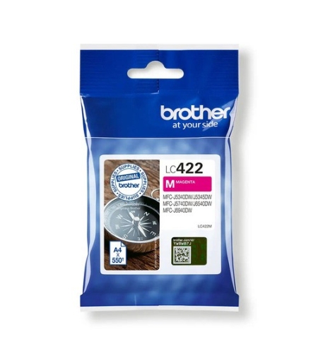 ראש דיו מג'נטה/אדום Brother LC422M מקורי