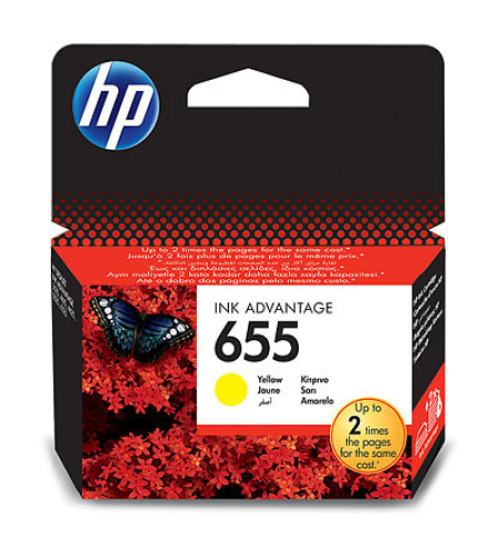 ‏ראש דיו ‏צהוב HP 655 CZ112AE מקורי