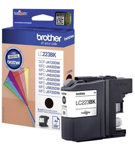 ‏ראש דיו ‏שחור LC223BK שחור Brother מקורי