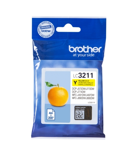 ‏ראש דיו צהוב Brother LC3211Y מקורי