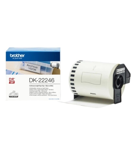 גליל Brother DK-22246 נייר רציף שחור על לבן 103 מ