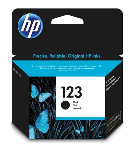‏ראש דיו ‏שחור HP 123 F6V17AE מקורי