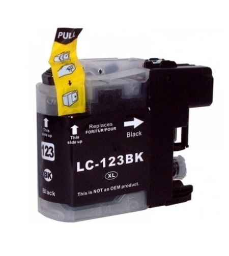‏ראש דיו ‏שחור Brother LC123BK תואם