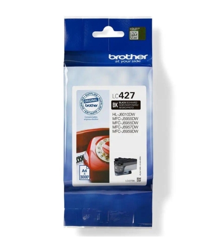 ‏ראש דיו שחור Brother LC427BK מקורי