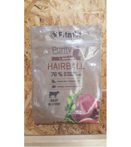 פיטמין מזון לחתול בוגר Fitmin purity hairball