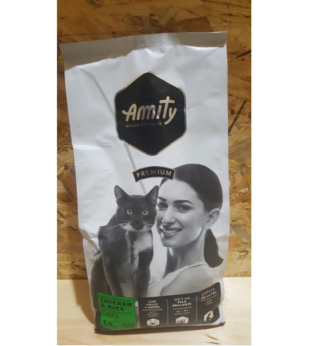 אוכל יבש לחתולים עוף Amity Premium
