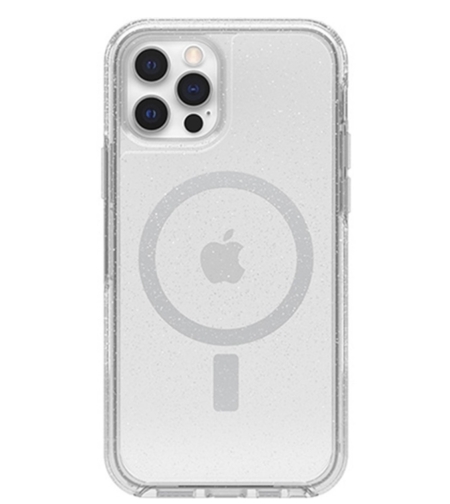 כיסוי OTTERBOX ל IPHONE 12דגם SYMMETRY STARDUST MAGSAFE צבע שקוף מנצנץ
