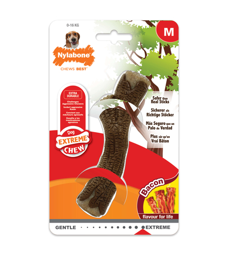 נשכן בצורת מקל עץ מידה M בטעם בייקון - ניילבון