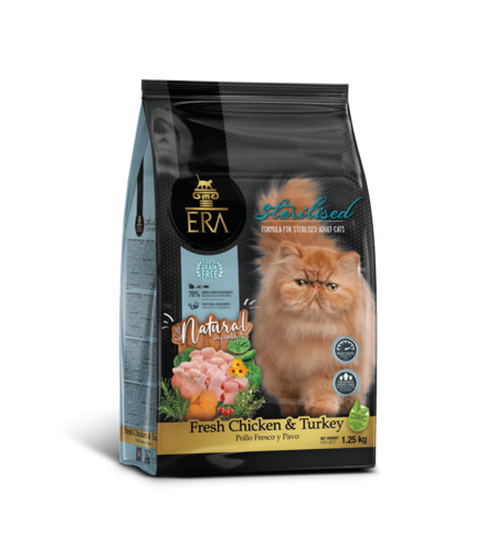 ארה מזון לחתול עוף והודו - למסורסים/מעוקרות ללא דגנים 3 ק