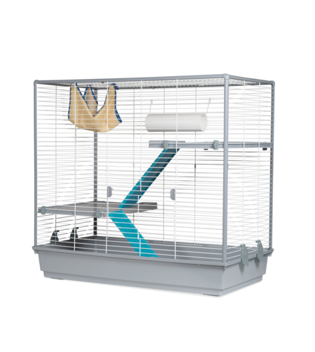 כלוב מאובזר לחמוס / חולדות 100x55x94cm