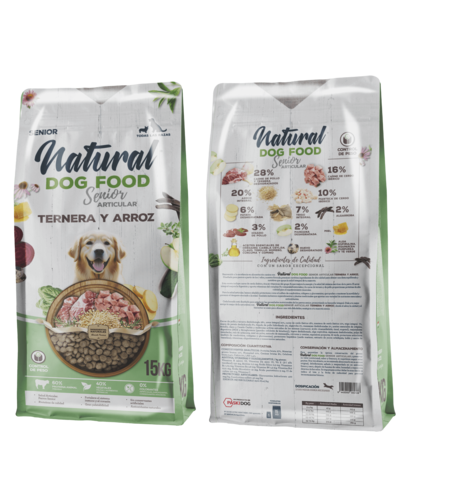 נטורל - מזון לכלבים סניור על בסיס חזיר, עוף, בקר ואורז 15 ק