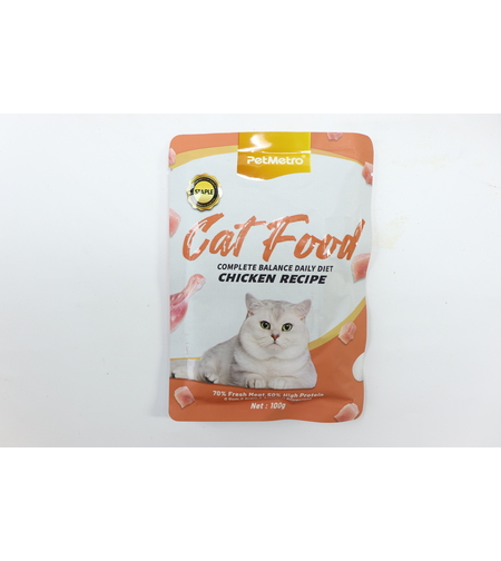 מזון טבעי לחתולים 100 גרם - עוף