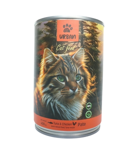 שימורי פטה לחתול בטעם טונה ועוף- אורבן