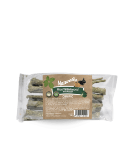 קוניפיק (Cunipic) – מקלות עץ לוז מצופים בפטרוזיליה למכרסמים | 50 גרם