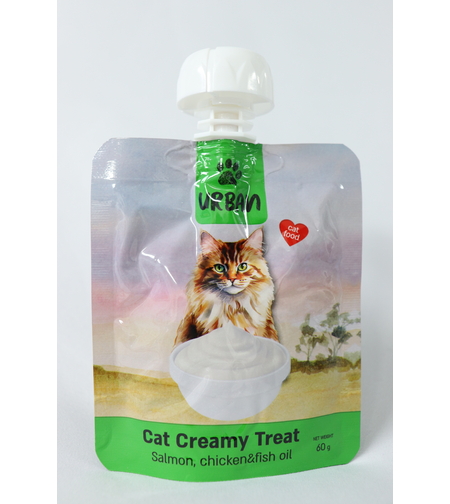 מעדן קרמי (שלוק) לחתול סלמון ושמן דגים