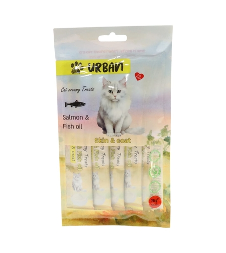 שלוקים לחתול סלמון ושמן דגים - אורבן