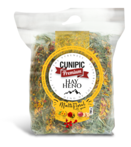 חציר פרימיום עם עלי ורדים ותפוח מיובש