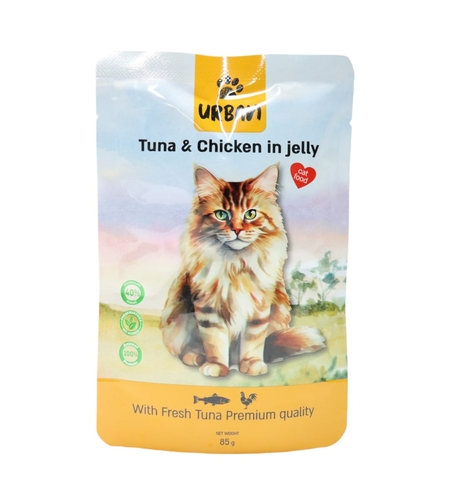 פאוץ' לחתול טונה ועוף בג'לי - אורבן