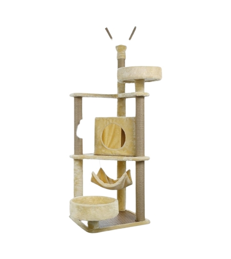 מתקן גירוד גדול לחתול - 47.8X39.6X147X