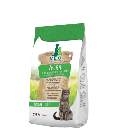 Veg מזון טבעוני והיפואלרגני לחתולים – אריזת 7.5 ק