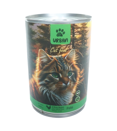 שימורי פטה לחתול בטעם עוף- אורבן