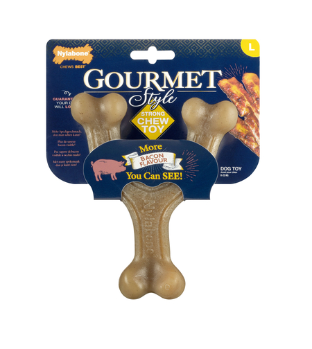 נשכן גורמה בצורת עצם בריח בטעם בייקון מידה L - ניילבון