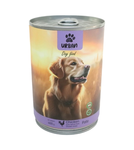 אורבן (Urban) שימורי  פטה  לכלב  בטעם עוף וגזר – הפינוק המושלם שכל כלב אוהב!