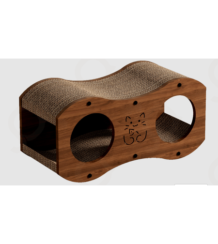 מגרדת עץ וקרטון עם מסתור- 53X23.8X27 ס