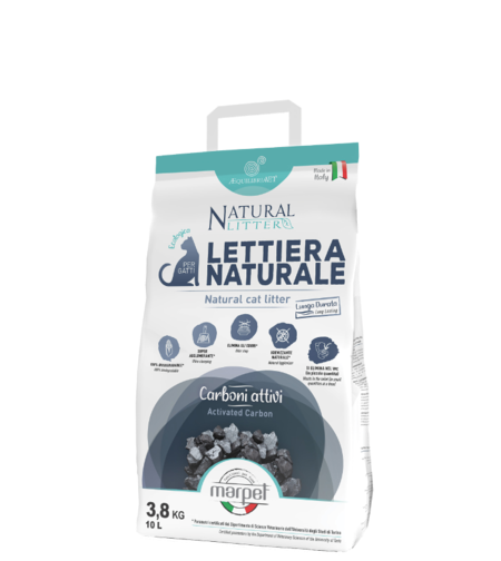 חול טבעי על בסיס תירס עם קרבון - אקוליבריה - 19 ליטר