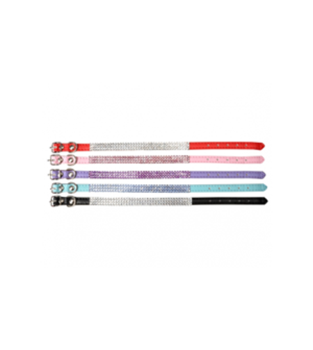 קולר משובץ אבנים לכלב קטן  