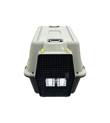 כלוב טיסה XGH מאושר IATA לטיסה כולל גלגלים, קערות ושטיחון- 122X89X89 ס