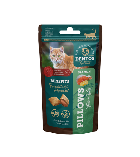 דנטוס כריות סלמון לחתולים – 40 גרם