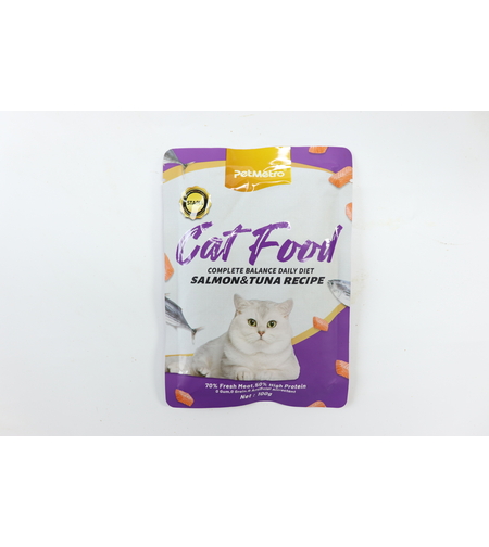 מזון טבעי לחתולים 100 גרם - טונה וסלמון