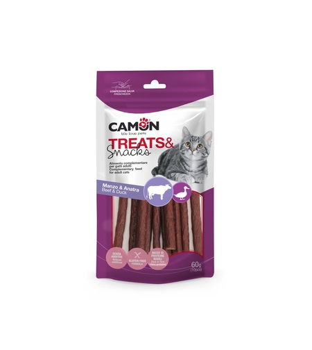 חטיף מקלות ברווז ובקר לחתול - קמון
