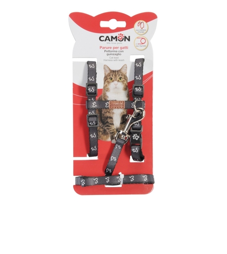 סט רתמה ורצועה לחתול- צורת H